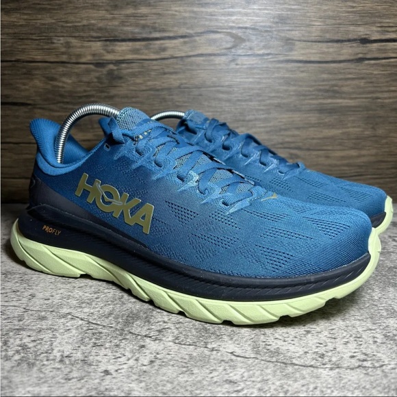 NEW Hoka One One Mach 4 Blue Coral Running Shoes - Men's 10D - Picture 1 of 8